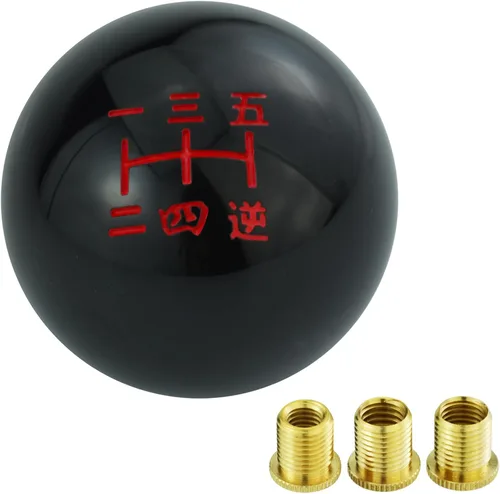 Pomo de cambio de 5 velocidades, palanca de cambios de bola redonda, número japonés, palanca de cambios de automóvil, repuesto para la mayoría de