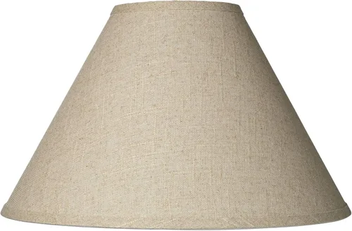 Pantalla de lámpara de repuesto grande de 6" en la parte superior x 17" en la parte inferior x 11 1/2" de alto x 11 1/2" de inclinación, color beige