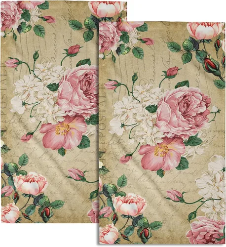 Miniatura 36 de Giwawa Juego de 2 toallas de mano vintage con diseño de oso y ciervo, diseño de alce y árbol, toalla de cara súper suave para baño, cocina, hombre