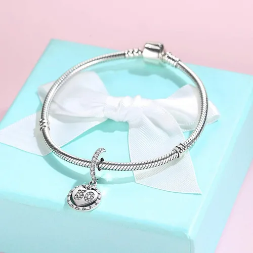 Miniatura 3 de Eternalll - Abalorio de plata de ley 925 con número 21, 30, 40, 50, 60, 925, para pulseras Pandora