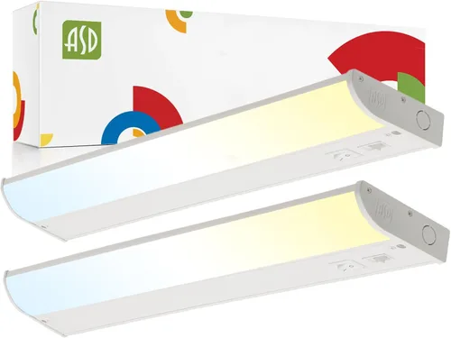 Miniatura 14 de ASD Iluminación LED para debajo del gabinete, 9 pulgadas, 3 W, 202 LM, luces regulables cableadas para debajo del gabinete para cocina, 3000 K