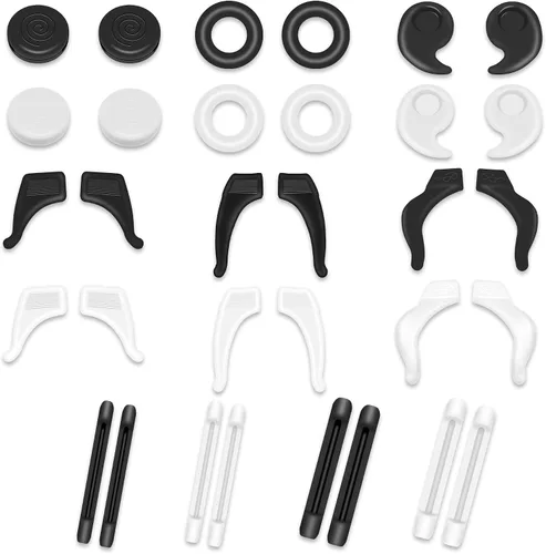 SooGree 16 pares de agarres antideslizantes de silicona para las orejas, ganchos sujetadores de gafas para las orejas evitan que las gafas se