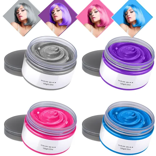 Miniatura 12 de Cera temporal de color negro para el cabello, aerosol de color de cera para cabello blanco, tinte de color naranja para cabello, arcilla de peinado