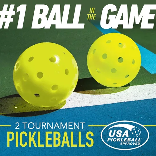 Miniatura 3 de Franklin Sports Juegos de pickleball para principiantes, juegos de 2 + 4 jugadores, paletas de aluminio + bolas de pickleball X-40, aprobadas por