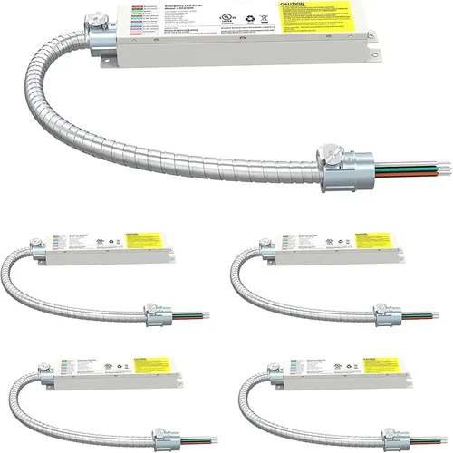 Controlador de emergencia LED de 20 W, 100-347 VCA 175 V CC, tiempo de emergencia de más de 90 minutos, controlador LED de emergencia regulable de