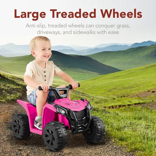 Miniatura 5 de Best Choice Products vehículo de juguete para montar de 6 V para niños, cuadriciclo de 4 ruedas, ATV con velocidad máxima de 2.9 km/h, neumáticos