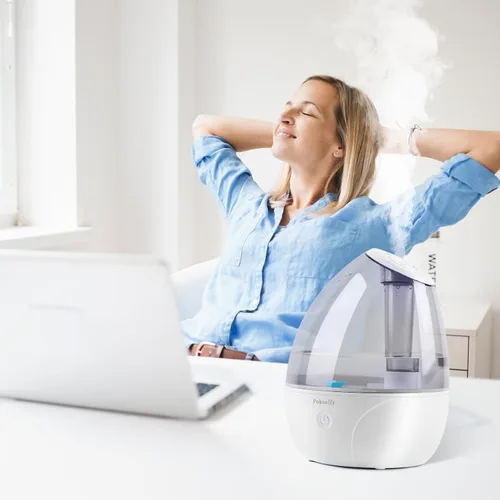 Miniatura 4 de Humidificador de niebla fría para dormitorio, humidificadores pequeños de 2L para dormitorio y oficina, humidificador de 25 dB para habitación