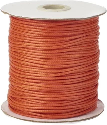 Miniatura 53 de Cheriswelry 90 yardas/rollo de 0.079 pulgadas, cordón encerado negro de poliéster coreano, joyería de cuentas, hilos para manualidades, cuerda