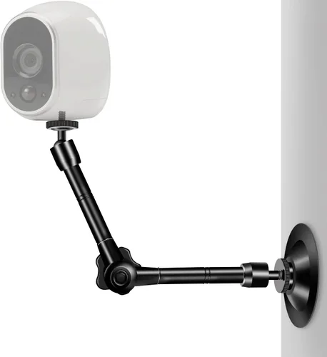 Miniatura 4 de UYODM Paquete de 2 soportes articulados de montaje en pared con brazo mágico compatible con videocámaras CCTV POV, luz LED, lámpara de video, DSLR