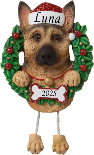 Miniatura 9 de Adornos personalizados para árbol de Navidad 2024 para mascotas – Razas de perros Beagle – Adorno personalizado de Feliz Navidad – Recuerdo
