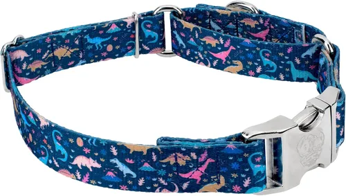 Miniatura 4 de Country Brook Petz - Collar de perro Martingala de dinosaurios con hebilla premium - Colección Critter Corner con 6 diseños temáticos de criaturas