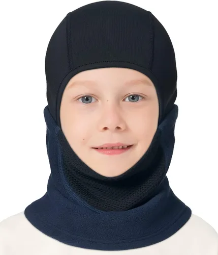 Pasamontañas con forro para casco para niños, máscara de esquí para niños y niñas, forro polar para invierno, sombrero de nieve para clima frío