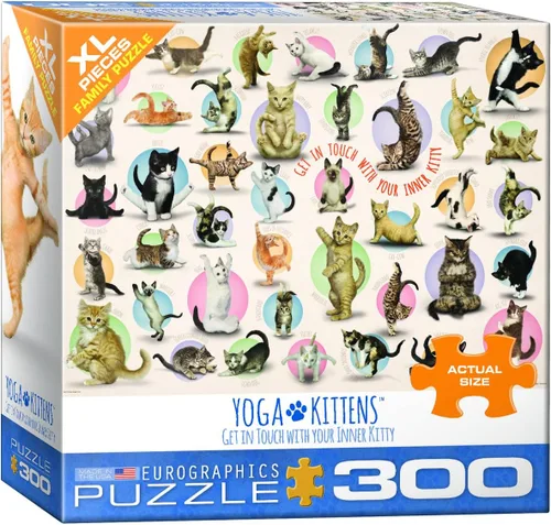 EuroGraphics Rompecabezas de gatitos de yoga