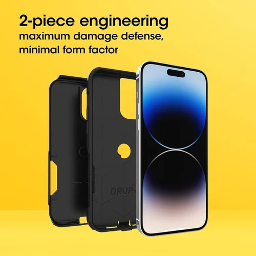 Miniatura 6 de OtterBox iPhone 14 Pro Max (Solo) - Estuche de la Serie Commuter - Negro - Delgado y Resistente - Apto para Bolsillo - con Protección de Puertos
