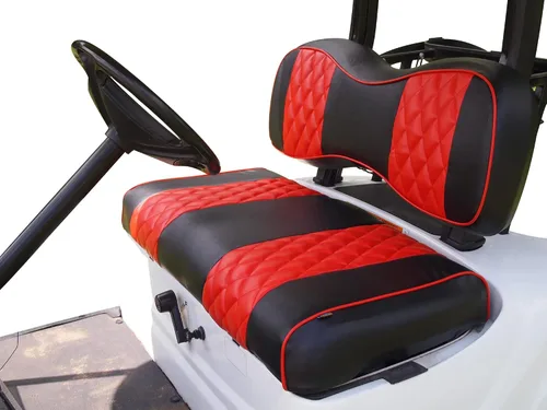 Miniatura 13 de Huskey - Fundas de asiento delantero y trasero para carrito de golf compatibles con modelos Yamaha G29 Drive & Drive 2 2007 en adelante, ajuste Rojo