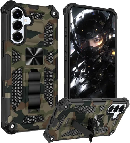 CCSmall Funda de camuflaje para Samsung Galaxy A13, de grado militar, a prueba de golpes, resistente, funda protectora para teléfono con soporte