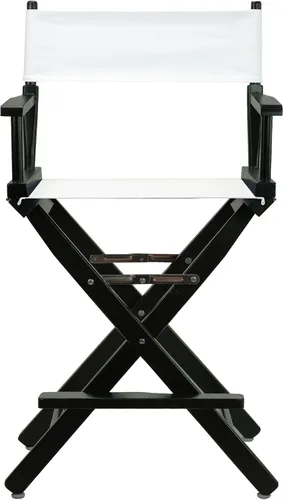 Miniatura 6 de Casual Home - Silla de director de 24 pulgadas, marco negro, con lienzo blanco, altura de mostrador