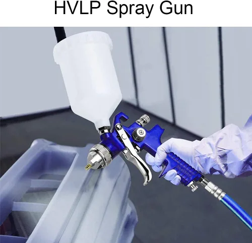 Miniatura 4 de HVLP - Juego de pistola pulverizadora por gravedad de aire, pistola de pintura para automóvil, 2 en 1 con 0.055 in, 20.3 fl oz y 0.031 in, 5.1 fl