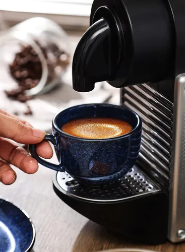 Miniatura 5 de vicrays Juego de Tazas de Café Espresso de Cerámica de 4 oz Tazas de Espresso de Porcelana con Platillos Cucharas y Soporte de Metal para Té Café