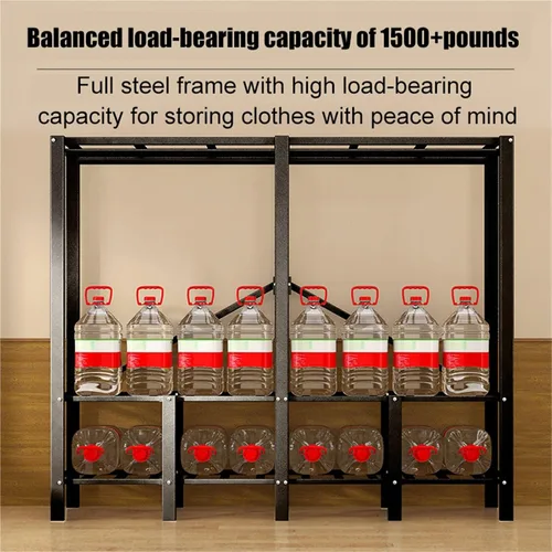 Miniatura 7 de Heavy Duty Portable Wardrobe Closet,Foldable Clothes Hanger With Cover, Portable Metal Wardrobe Closets,Metal Clothing Rack Cotton Cover, Garment