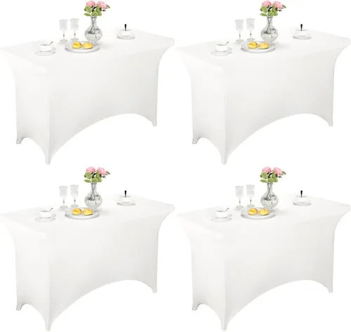 Miniatura 99 de FORLIFE - Funda de mesa de elastano, mantel ajustado de 4 pies para mesas rectangulares, funda elástica para patio, universal para bodas, banquetes