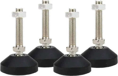 Miniatura 32 de Pies niveladores M8x50mm, capacidad de 2200 libras, deslizadores giratorios ajustables y resistentes, base antideslizante de 1.53 pulgadas