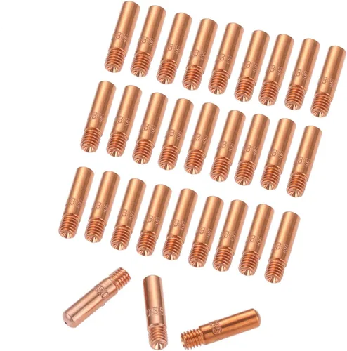 Miniatura 9 de 30 puntas de contacto de soldadura MIG 11-23 (0.023 pulgadas) de repuesto para pistola de soldadura Lincoln/Magnum 100L y Tweco Mini #1 MIG