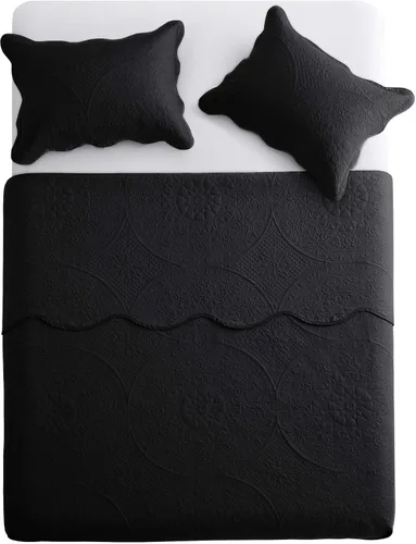 Miniatura 159 de MOONLIGHT20015 Edredón tamaño King (106 x 96 pulgadas) con 2 fundas de almohada (20 x 36 + 2 pulgadas) para todas las estaciones, juego de cama Azul