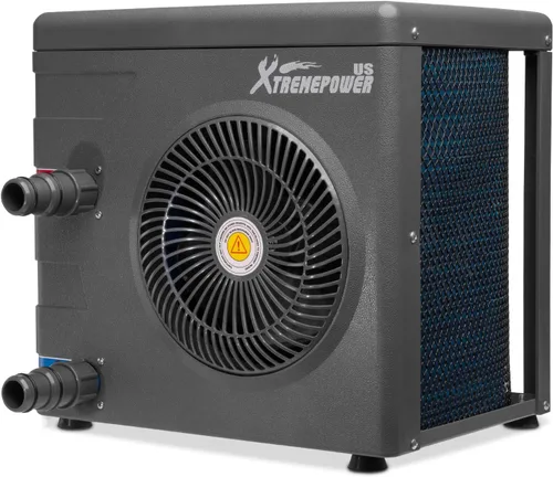 XtremepowerUS Calentador de piscina de hasta 4,000 galones para piscina sobre el suelo, intercambiador de calor de titanio, bomba de calor para