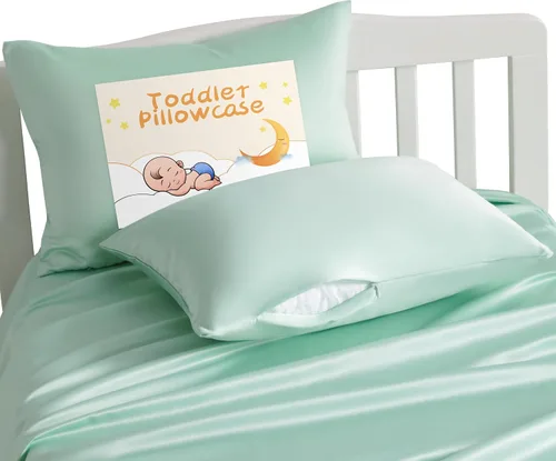 Miniatura 14 de NTBAY - Fundas de almohada de satén con cremallera para niños pequeños - Paquete de 2 con cremallera oculta de 13x18 - Fundas de almohada de lujo