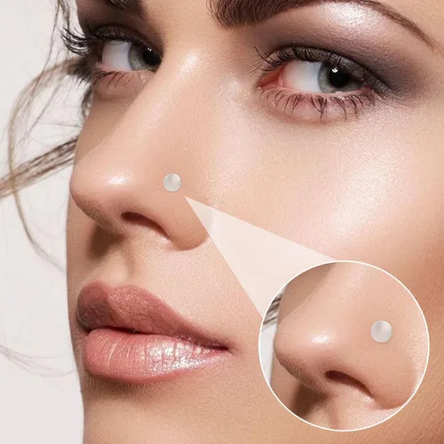 Miniatura 2 de Kit de 48 retenedores de piercing transparentes: retenedor acrílico para tabique, aretes de nariz transparentes para el trabajo, joyería de piercing