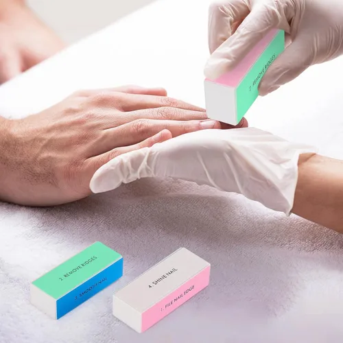 Miniatura 7 de Bloques pulidores de uñas de 4 vías para uñas naturales, bloque de pulido de uñas, limas de uñas, herramienta de forma y brillo de uñas
