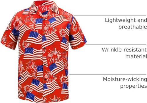 Miniatura 9 de Camisa hawaiana para hombre, con estampado floral, cómoda, con botones, casual, manga corta, ropa de playa para hombre