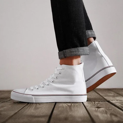 Miniatura 54 de ZGR Tenis de lona para hombre, con cordones, clásicos, casuales, para caminar