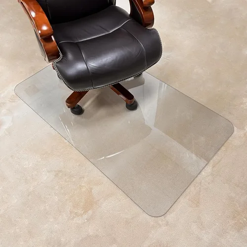 Miniatura 7 de Tapetes para sillas de cristal transparente, duras y resistentes (versión mejorada), 1/5 de pulgada de grosor, 47 x 40 pulgadas, puede usarse