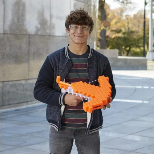 Miniatura 2 de Nerf Ballesta ballesta de Minecraft Pillager, ballesta real, acción de ballesta real, incluye 3 dardos oficiales Nerf Elite 42787, multicolor