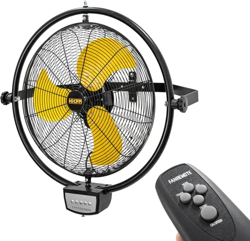 Miniatura 13 de HiCFM Ventilador de pared industrial de 2500 CFM de 12 pulgadas, ventilador de pared de alta velocidad de 3 velocidades con motor de carcasa IP44