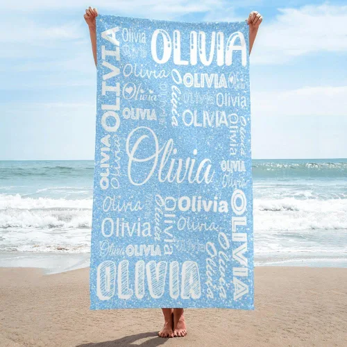 Miniatura 29 de Dr.TOUGH Toallas de playa personalizadas para adultos y niños, toallas de piscina personalizadas con nombre, toallas de playa de microfibra