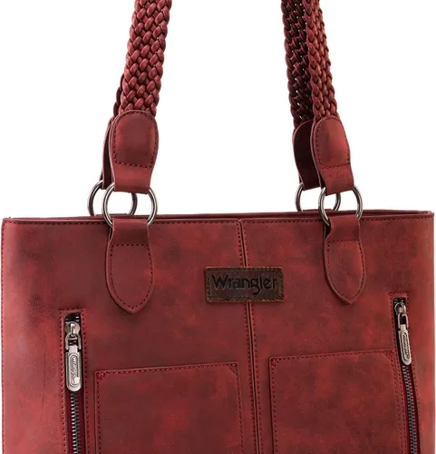 Miniatura 3 de Wrangler Bolso de mano desgastado para mujer, bolso occidental con múltiples bolsillos, bolso de mano y bolso de hombro