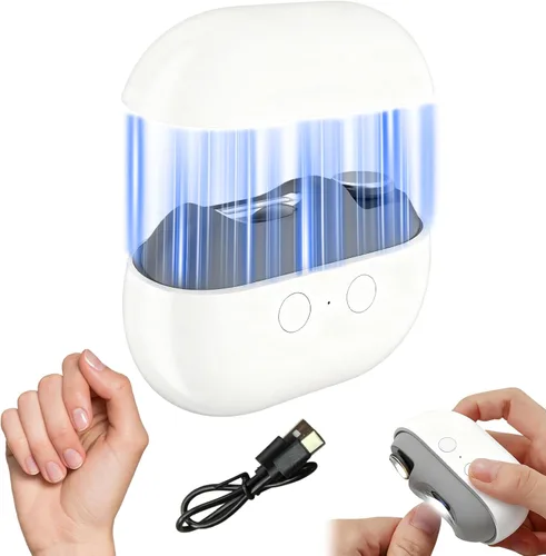Miniatura 8 de Fanyil - Cortaúñas de fácil clip, cortaúñas inteligente, cortaúñas eléctrico, cortador de uñas automático 3 en 1, pulidor y almacenamiento de clips