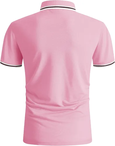 Miniatura 4 de ZITY Camiseta polo de manga corta para hombre, para golf, tenis