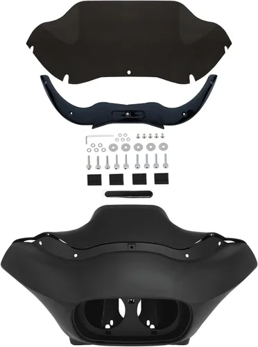 Miniatura 17 de TCMT Carenado exterior interior y proyector de faros delanteros LED dual de 5.75 pulgadas para modelos Harley Road Glide FLTR 1998-2013 Road Glide