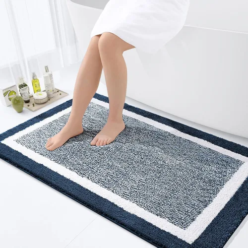 Miniatura 59 de OLANLY Alfombras de baño 24x16, tapete de baño de microfibra extra suave y absorbente, antideslizante, lavable a máquina, alfombra de baño esponjosa