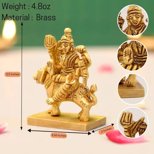 Miniatura 4 de LOVENSPIRE Estatua de diosa Lakshmi de latón macizo para Pooja (3.5 pulgadas) – Ídolo de la deidad espiritual india para decoración de mandir