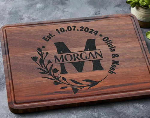 Miniatura 3 de Tabla de cortar personalizada, regalo para parejas para boda, aniversario, inauguración de la casa, compromiso, Navidad, cumpleaños, tablas