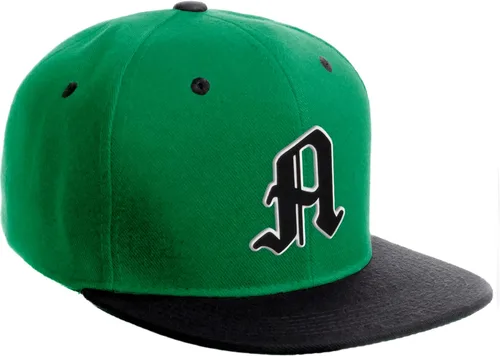 Miniatura 731 de Daxton Gorra clásica con visera de billete plano con letras del alfabeto inglés antiguo de la A a la Z