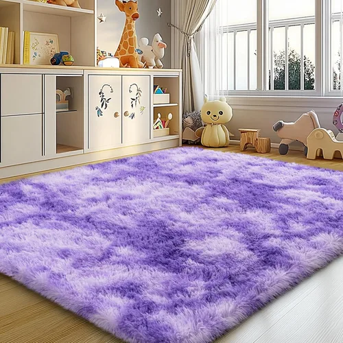 Miniatura 82 de Mugorn - Alfombra de 8 x 10 pies, alfombras grandes, esponjosas, suaves, peludas, antideslizantes, mullidas para interiores, color negro, 8 x 10 pies