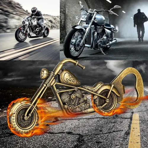 Miniatura 9 de Abrebotellas de cerveza para motocicletas, regalos de cumpleaños y Navidad para hombres, mujeres, marido, novio, regalos de cerveza para hombres