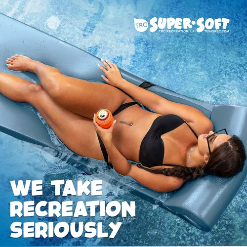 Miniatura 5 de TRC Recreation Sunsation Thick Foam Pool Float Lounger w/Headrest for Lounging & Sunbathing in Swimming Pools, Beaches & Lakes Azul metálico