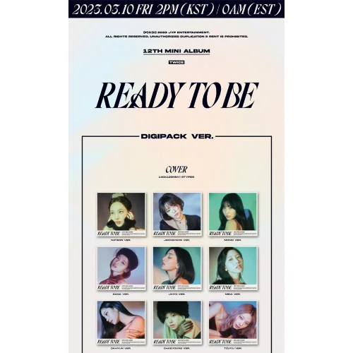Miniatura 2 de TWICE - READY TO BE [Digipack Ver.] Album+Pre-Order Benefit (NAYEON ver.)